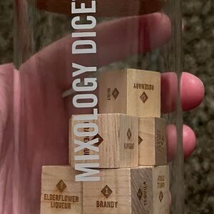 Amazon Mixology Dice Set with Natural Wood Finish